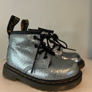 Silver Toddler Dr. Martens